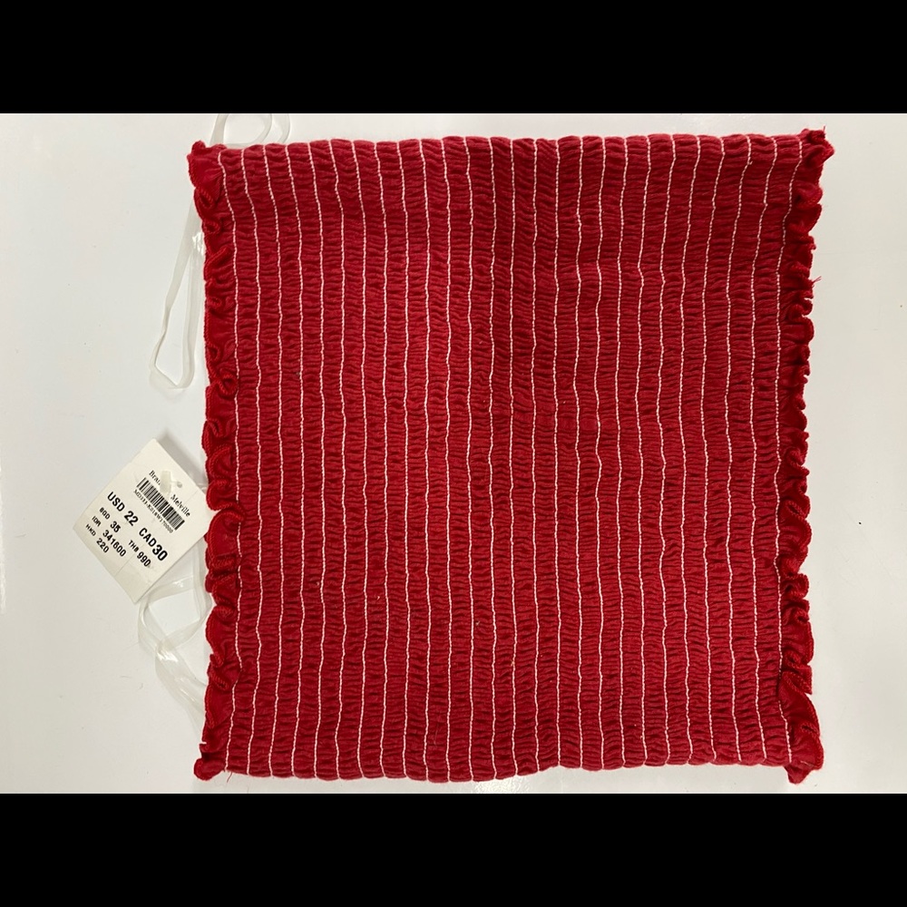 Red Scrunched Tube Top